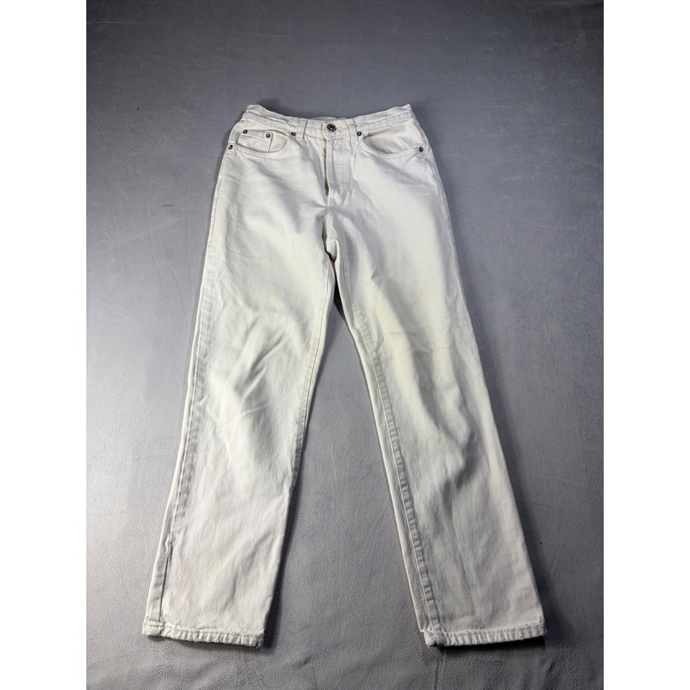 Banana Republic Vintage Made in Italy White Straight Leg Button Fly Jeans Size 4
